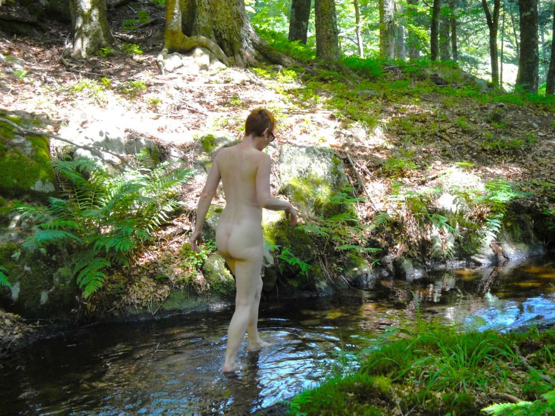 Mature nude swiss redhead wife outdoor fun