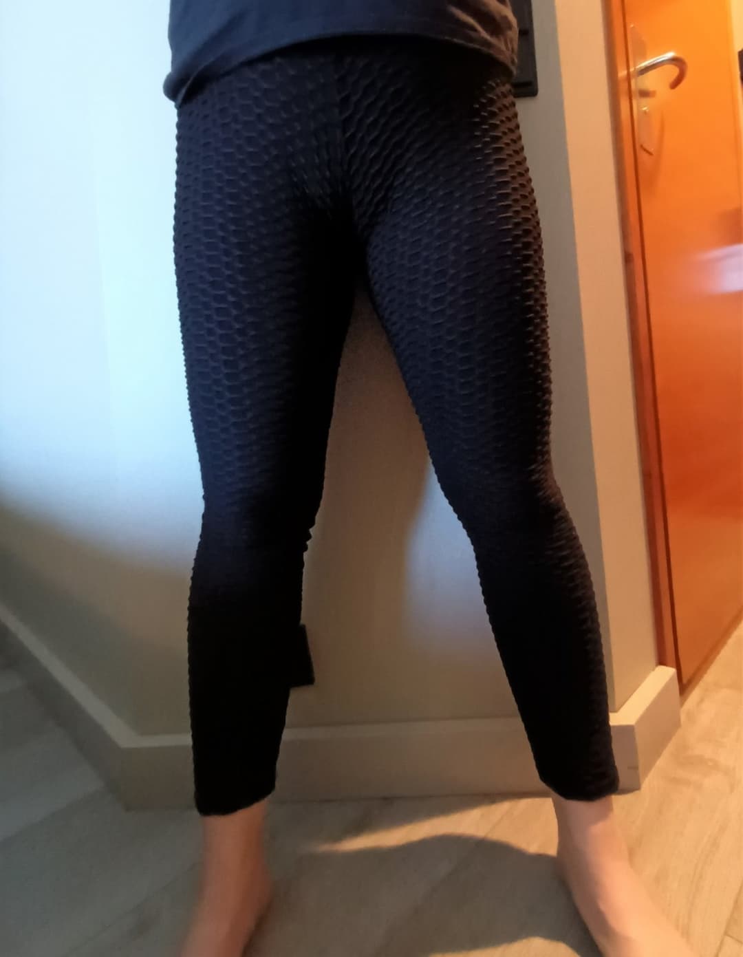 Kate Stern - Really sexy black leggings show off her amazing ass and pussy curves