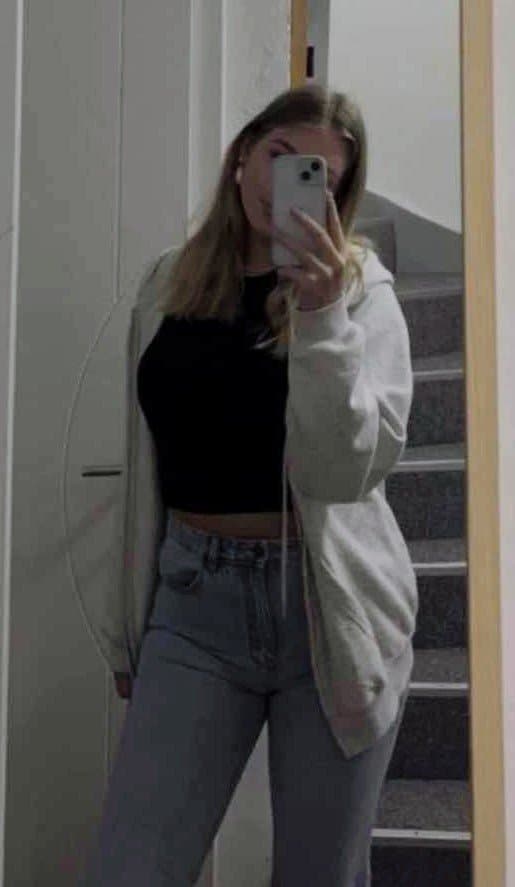 Blonde hair blue eyed curvy IRL Csenge likes to pose and show off her slutty full figured body