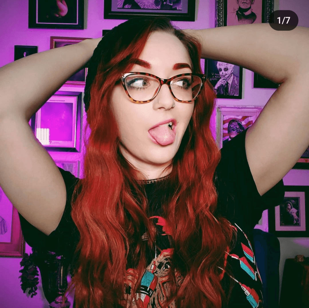 Sexy little Red Head nerdy bitch.