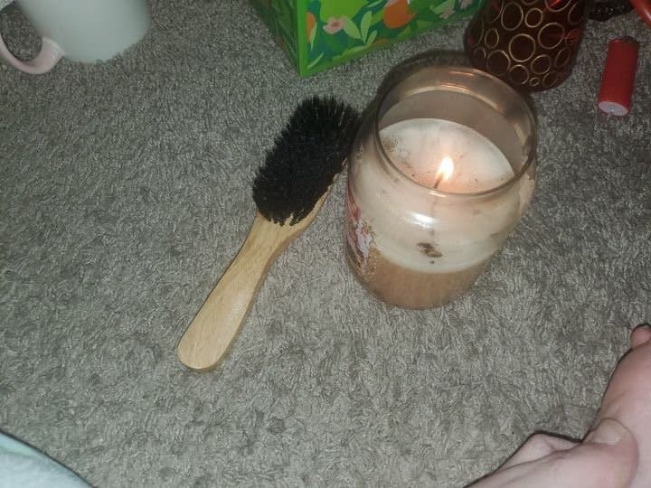 Fat ugly pig abuses her ugly cunt + saggy tits with brush and hot wax. Kik bullmaster999 to be next