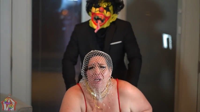 Clown wrecks white trash bbw grannies