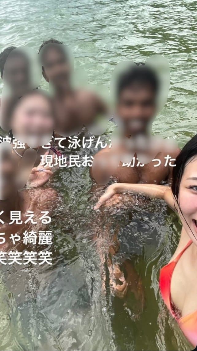 Crazy Japanese girl Shows Feet and wears short Bikini in India