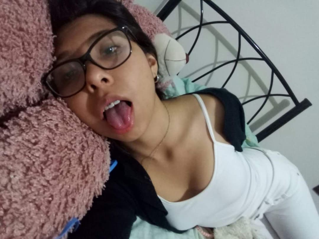 Petite latina loves her bear