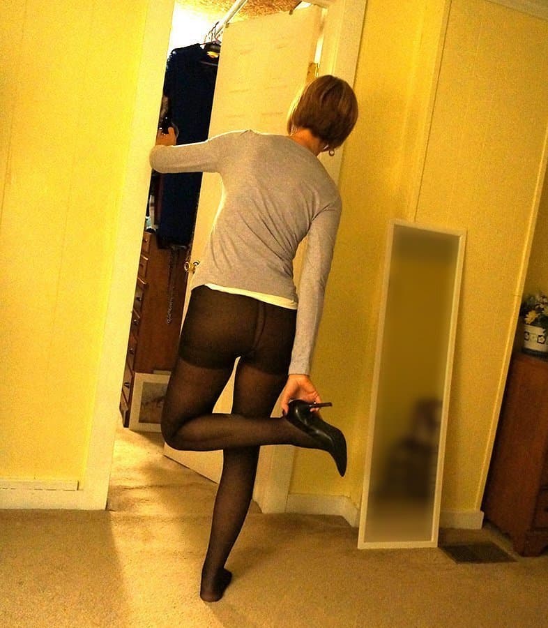 Wife in Black Pantyhose - [kik] timzbo010