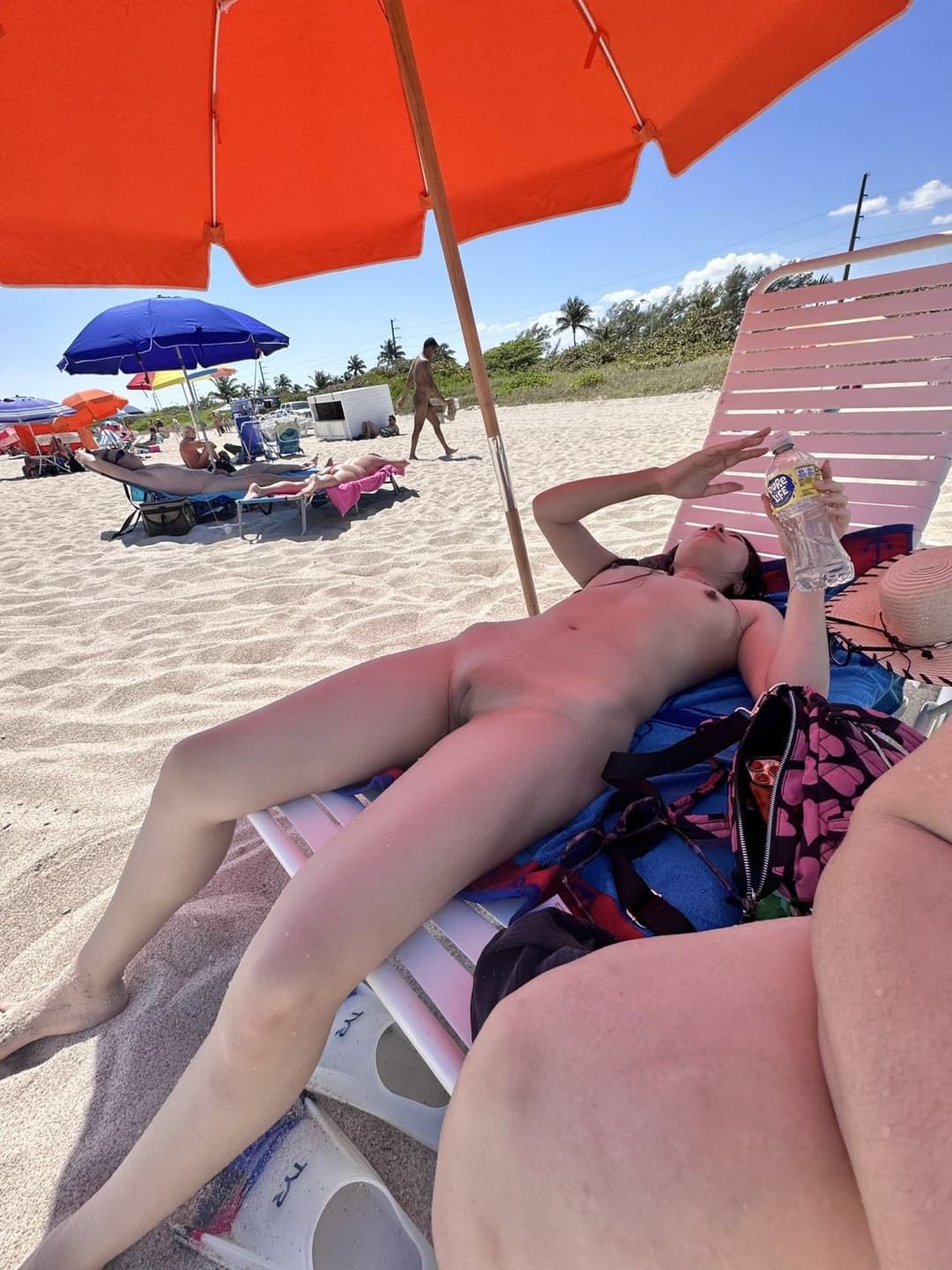 Chinese wife on the nude beach