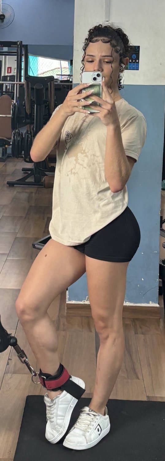 Curly latina shemale with big cock and perfect ass