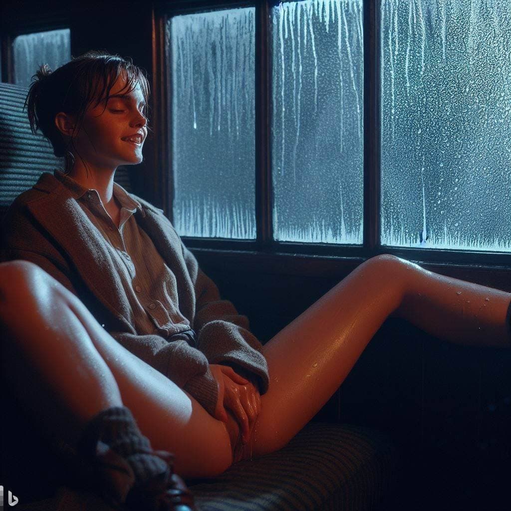 Hermione Granger SQUIRT (Emma Watson +18) masturbating in train