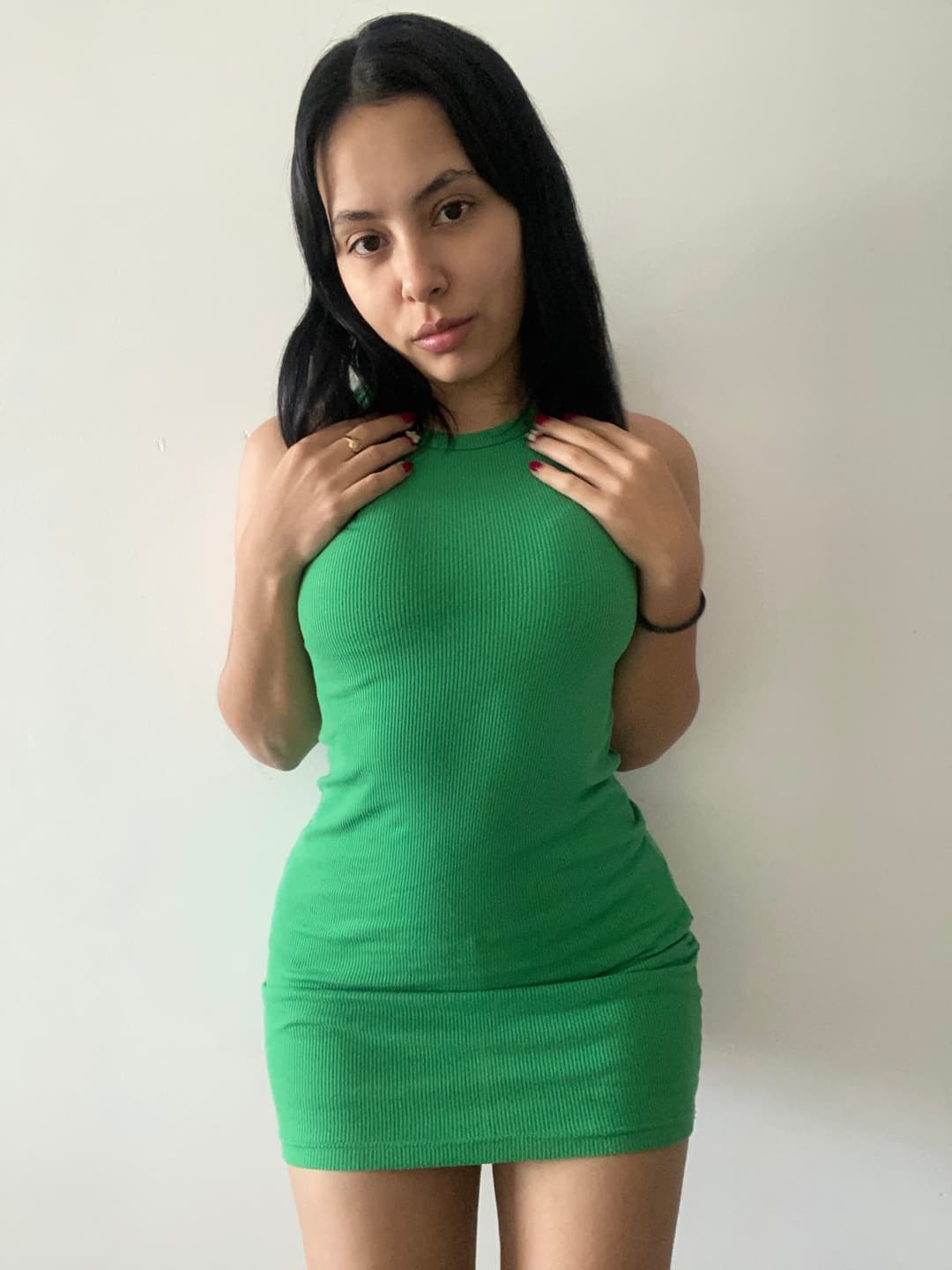 i love wearing a tight dress that shows off my curves, especially when i go out with my friends.