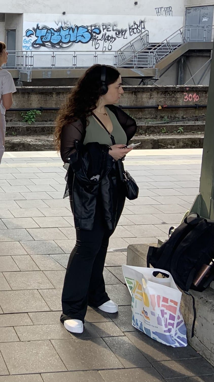 Small girl, fat ass, german slut at train Station, creepshot big ass