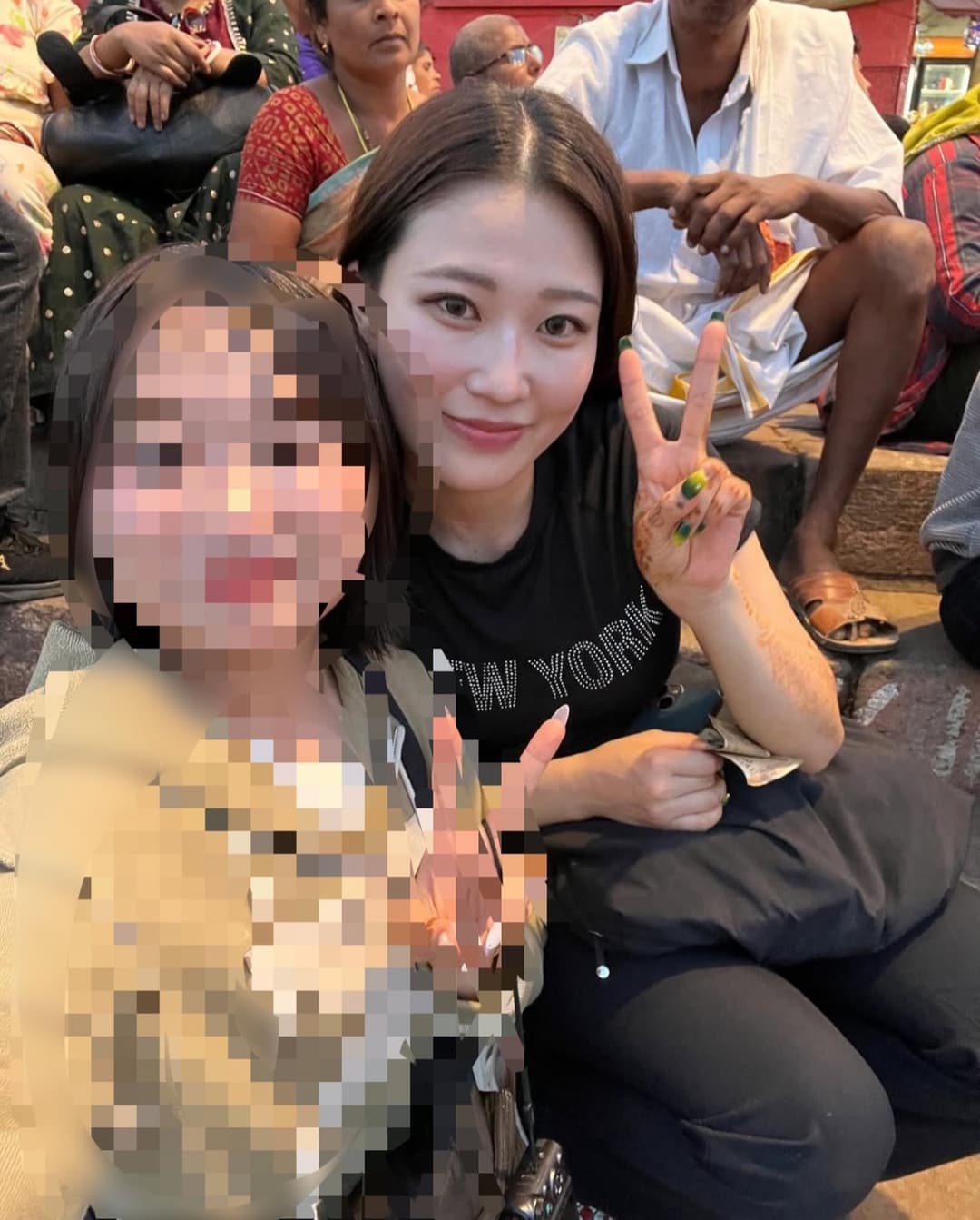 Crazy Japanese Girl shows Feet in India loves Indian Men