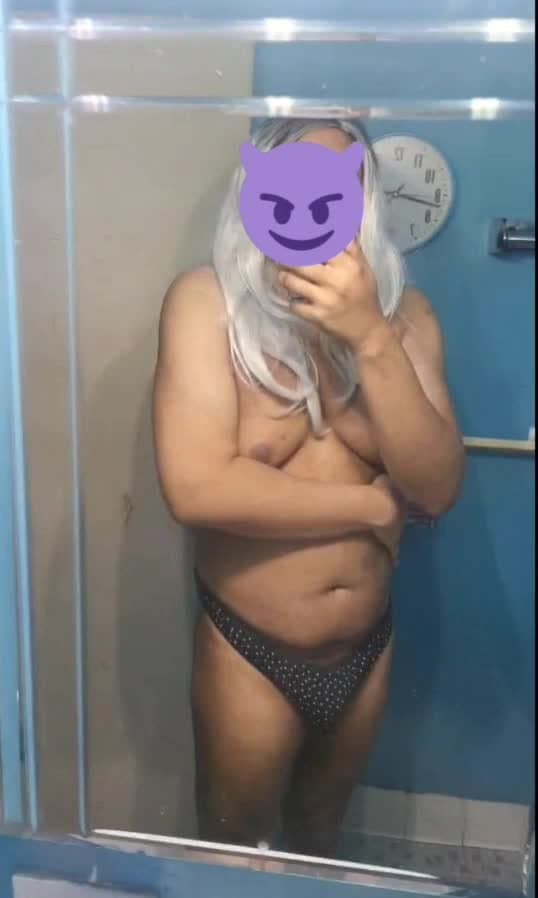 Ebony Crossdresser Striptease