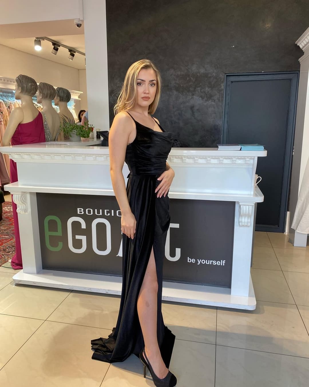 Hot Blonde bosnian slut from Austria with amazing dress - austrian girl from bosna,legs feet ass