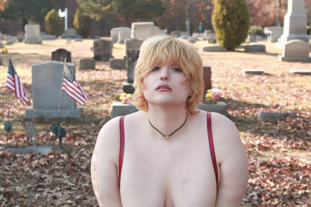 Boudoir shoot at cemetery