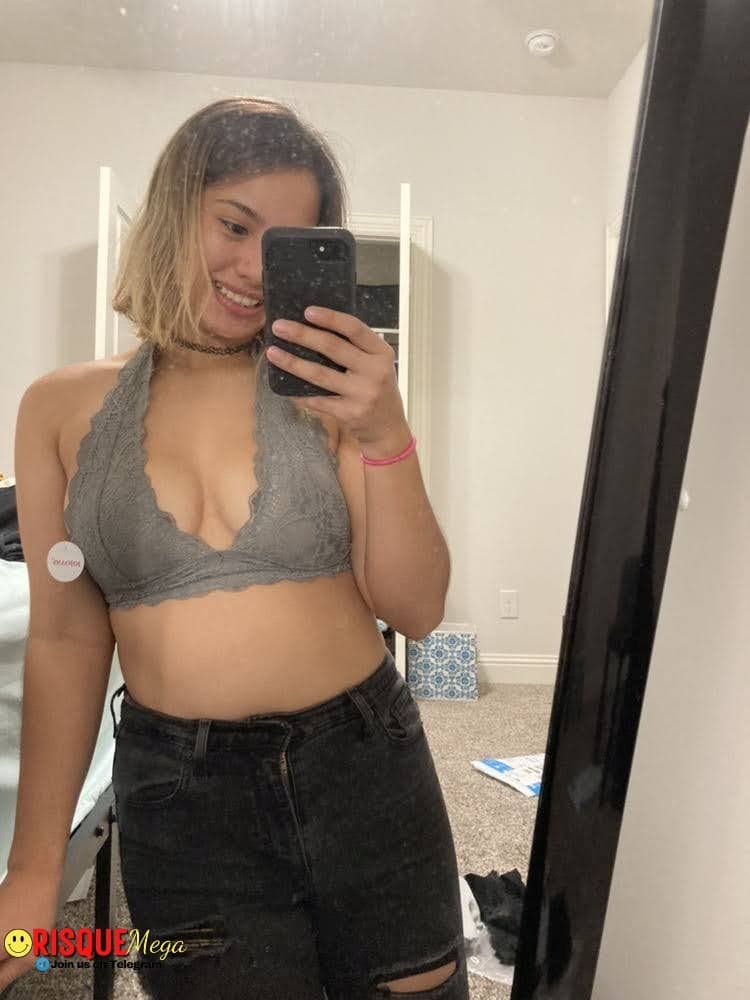 chubby dark skinned shows off body