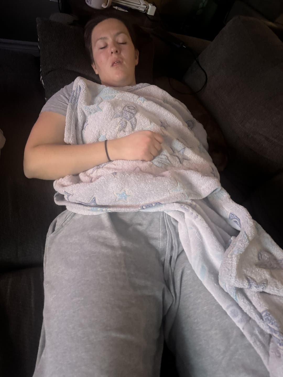 Sexy MILF wife so sexy when sleeping. Touch her!