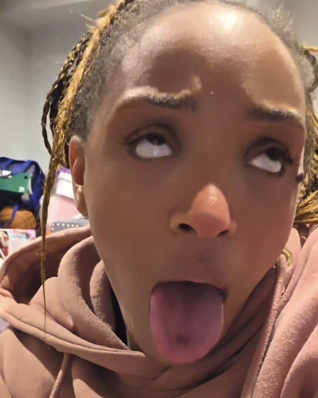 Ebony Milf Gooner Long Tongue Ahegao