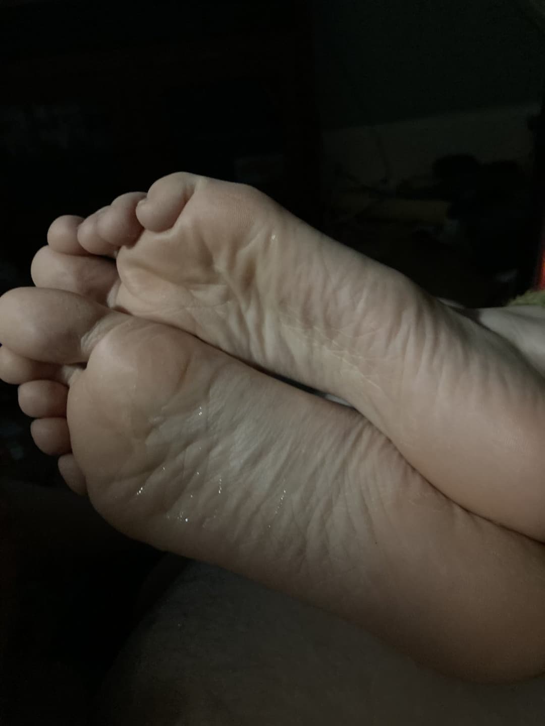 Hour long soles edging and messy aftermath