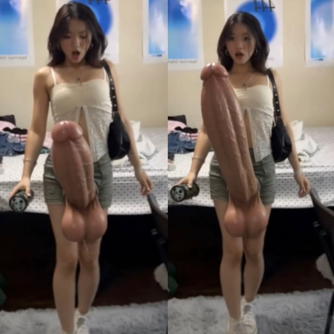 Monstercock Futa Boner! Huge Asian teen cock