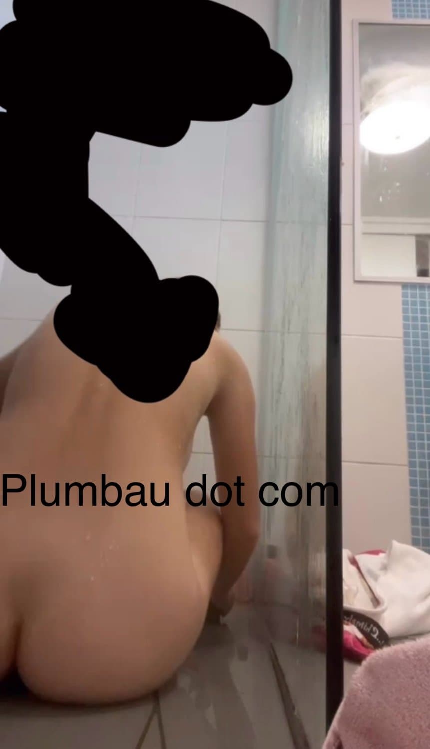 Blonde teen Marley showering