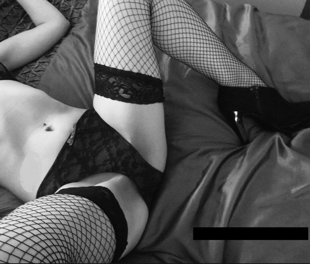 English milf red and black lace and fishnet body suit ukbikermilf Northwest uk