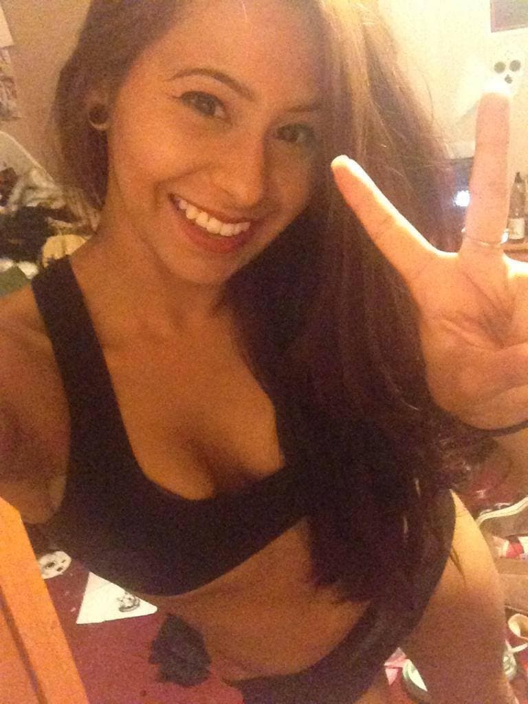 Aimee loves to dress as a naughty schoolgirl