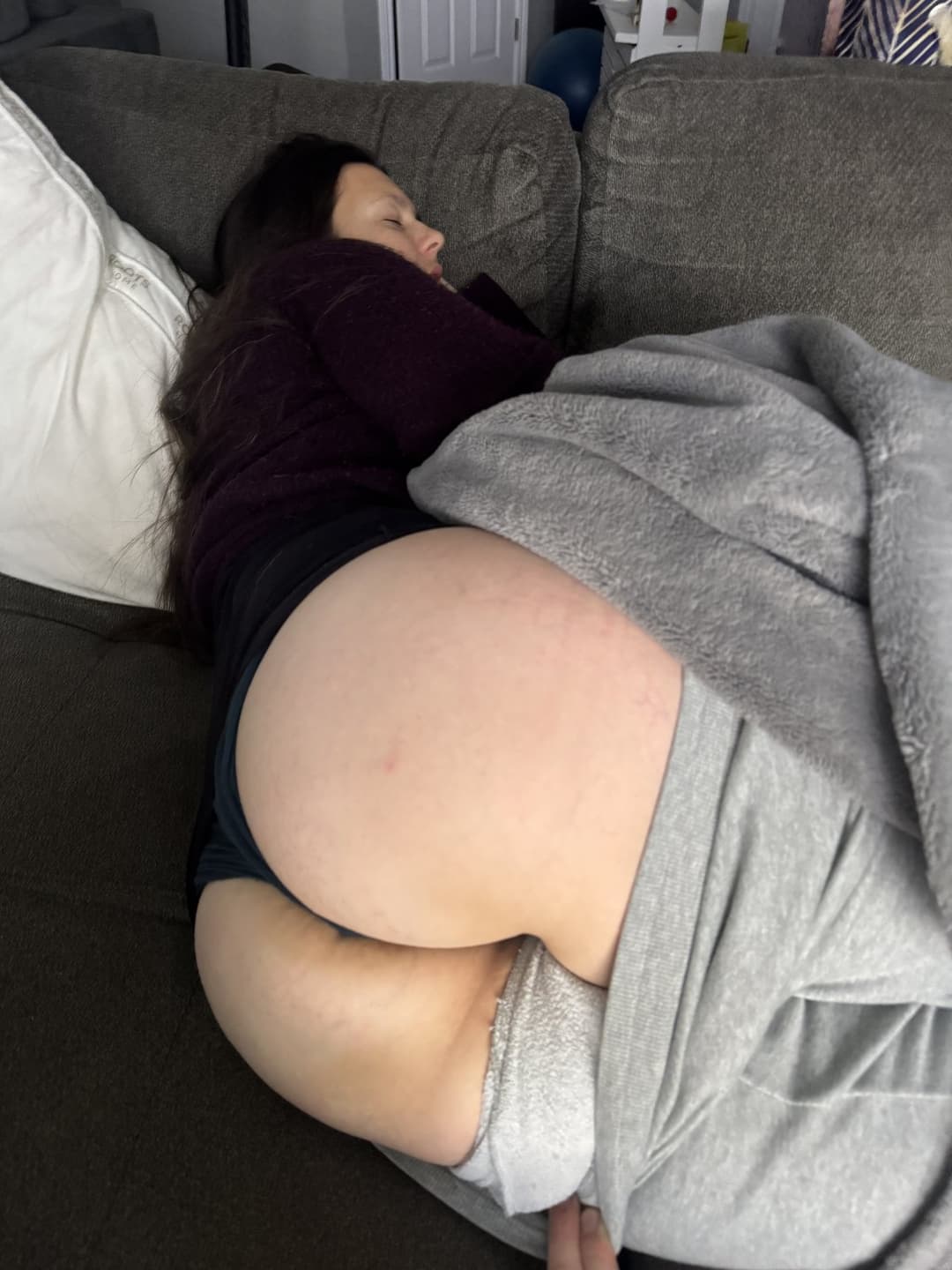 Wife’s feet and ass . Awake and asleep.