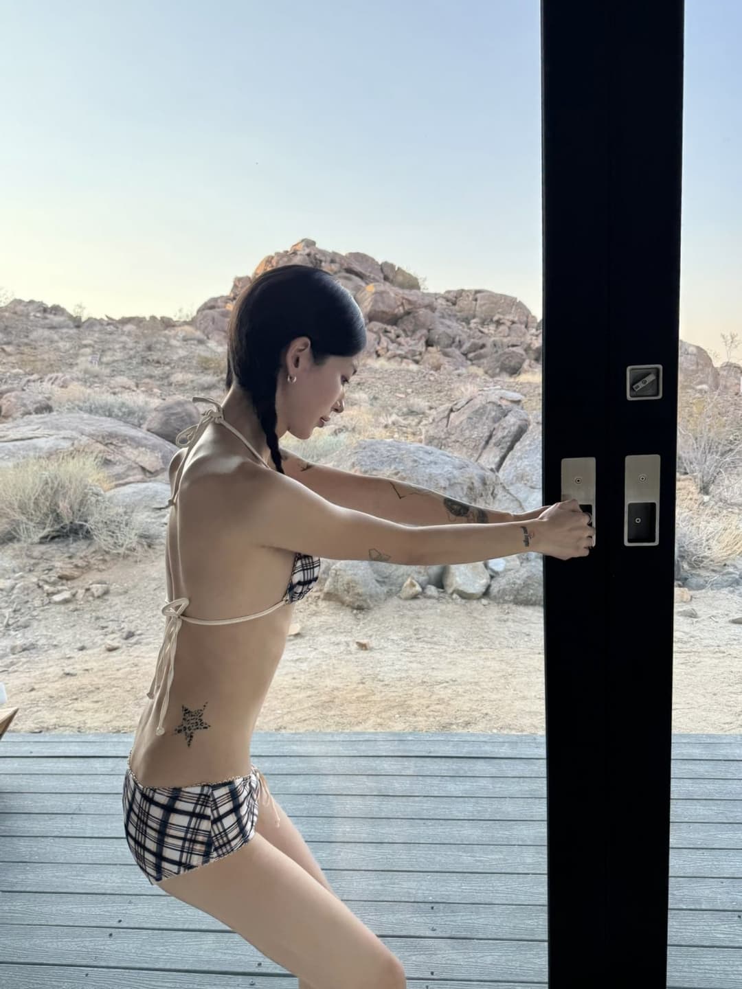 Beautiful skinny ladyboy loves to fill her little asshole with cock