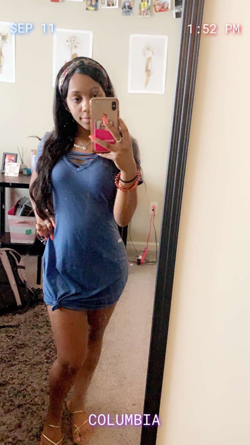 Sexy casual ebony babe mya