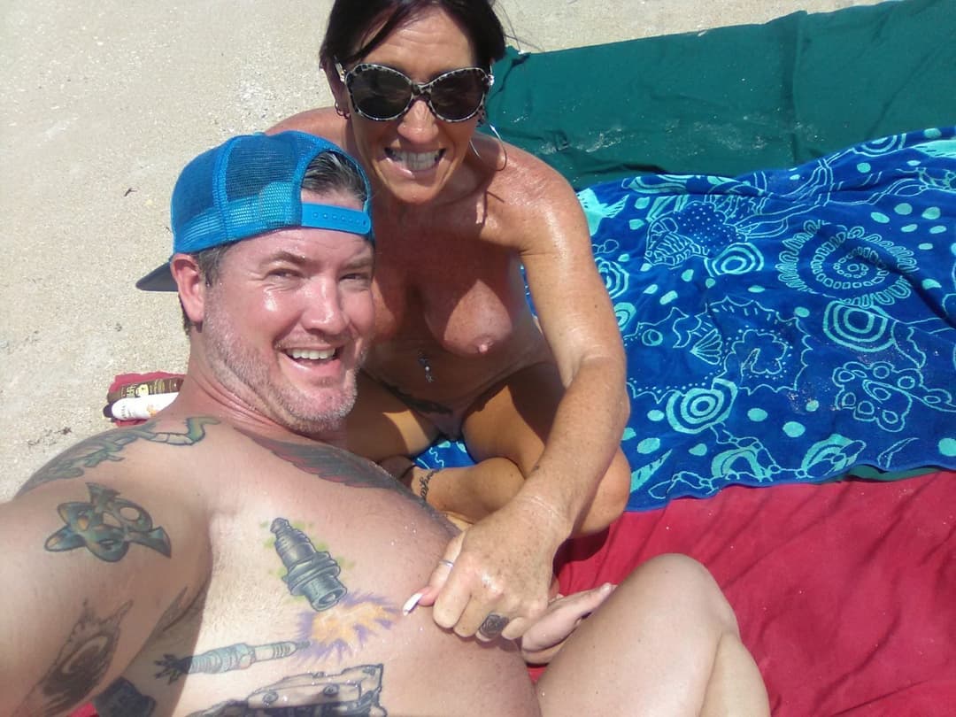 Click to view full size Beach Day, first time we ever hung out in person. So we hit up a nude beach, and it got interesting