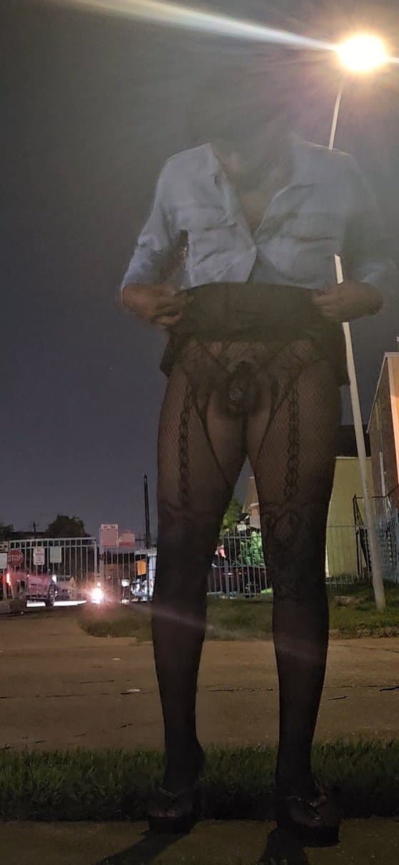 Sissy hoe working the corner