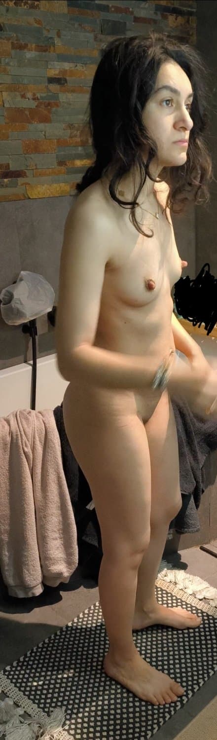 Slut with perky hard nipples