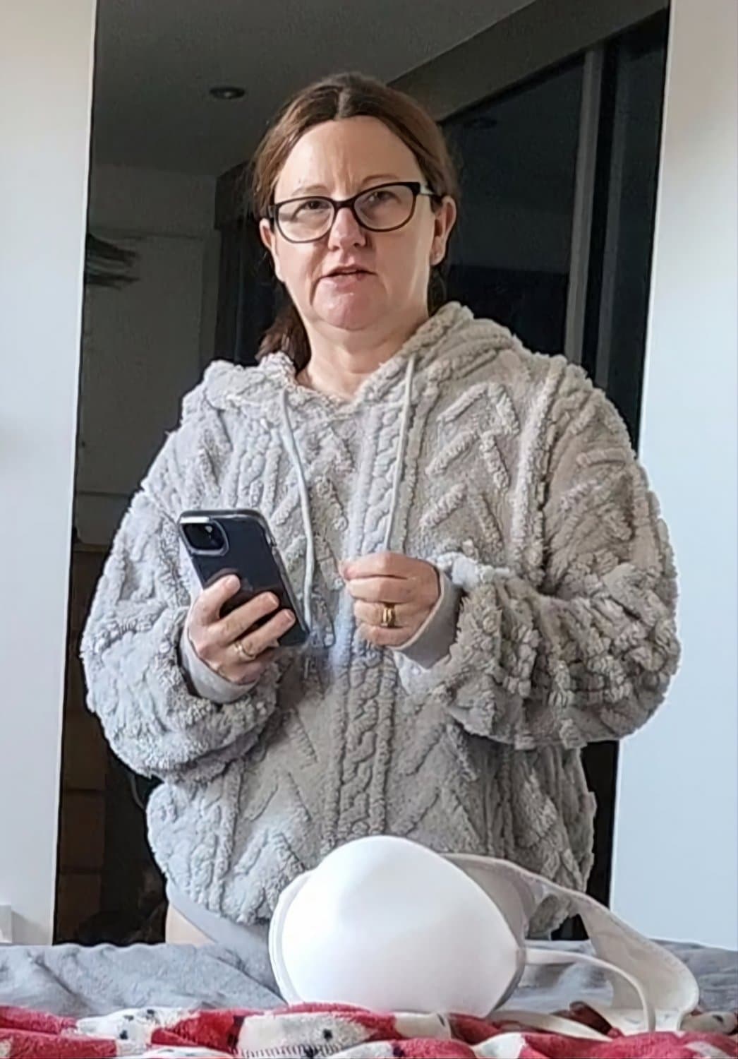 Pick an outfit to see this shy mature milf flashing her little tits. I will add it to the gallery.