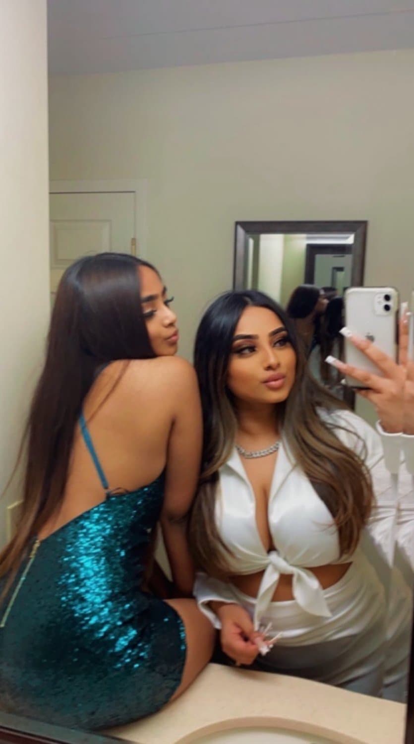 Big tits slutty sister duo