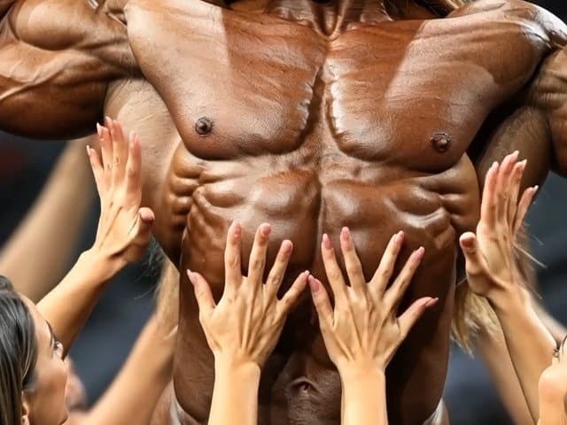 Click to view full size The naked bodybuilding show now is turning to a wild lesbian muscle orgy