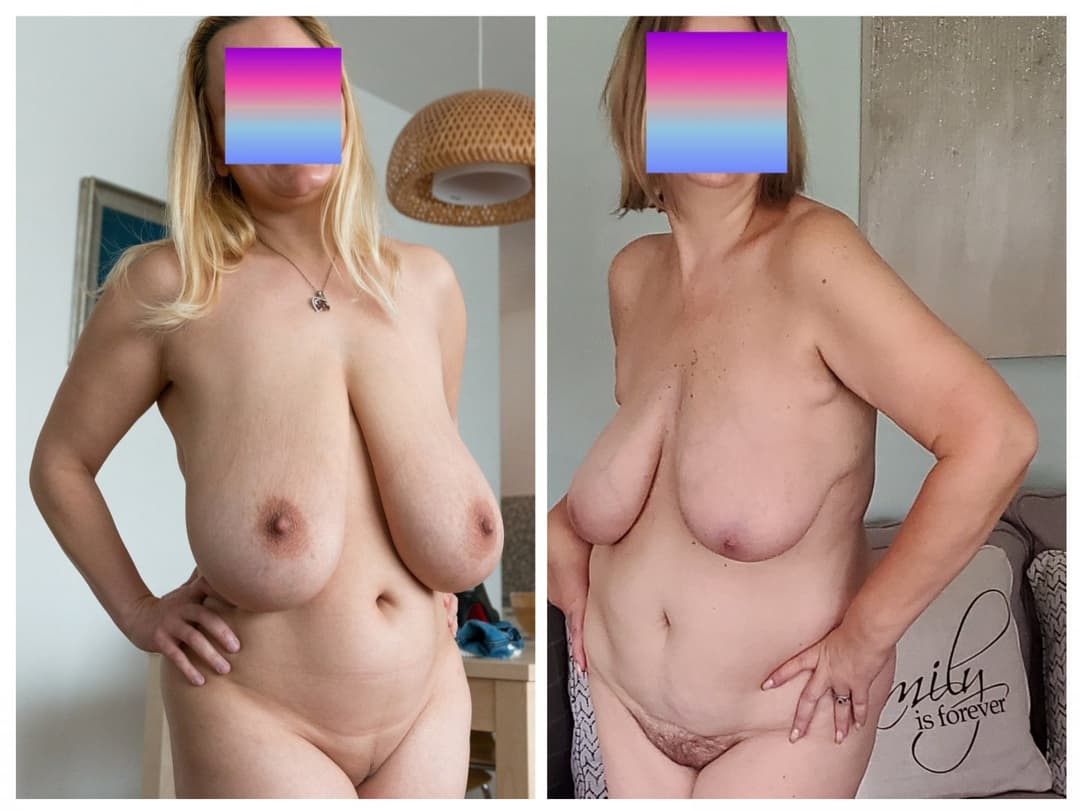 COLLAGE#6 me side by side with some of the BIGGEST BOOBS on erome