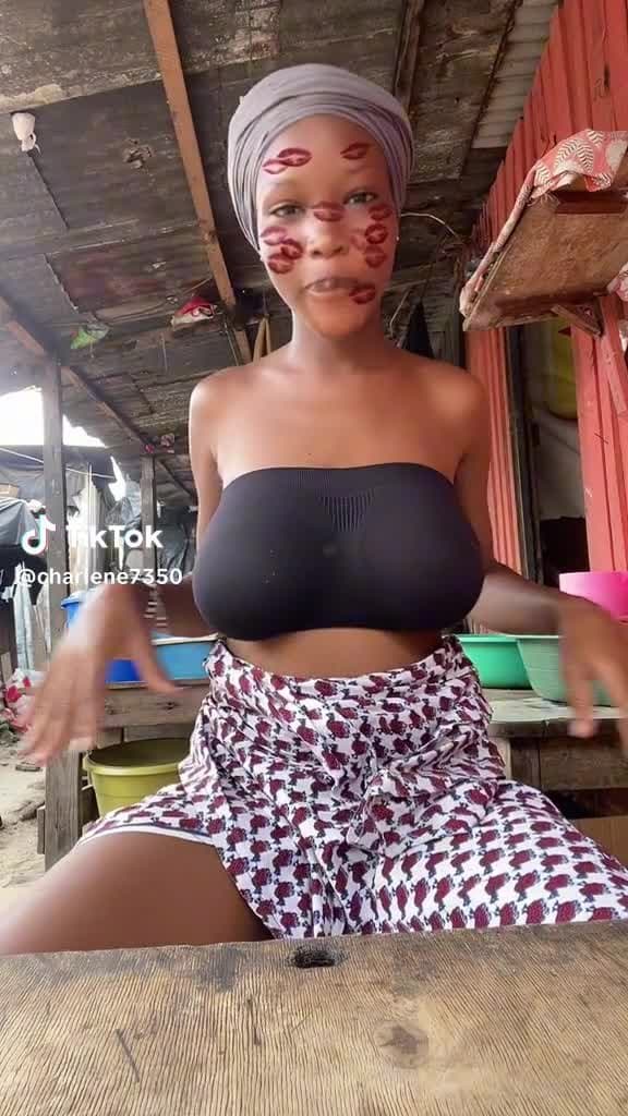 Big Breasted African Slut Is A Tease