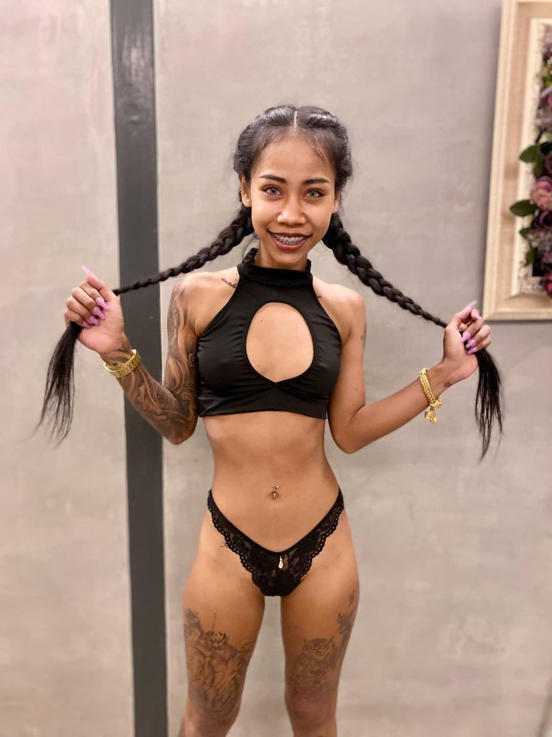 Nice tight body, brown skin asian