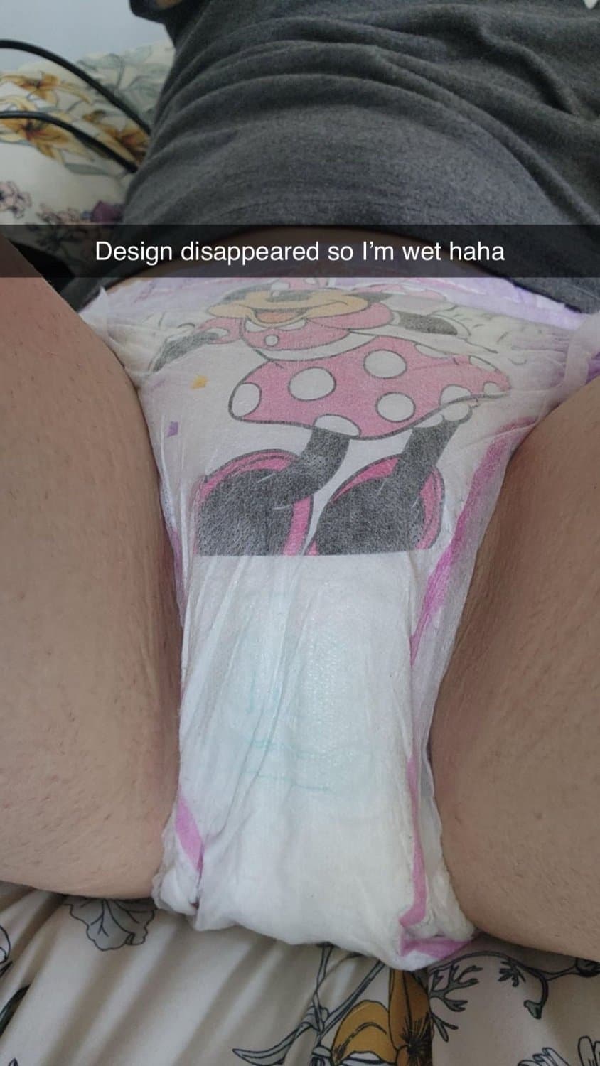 Hot blonde teen in diapers