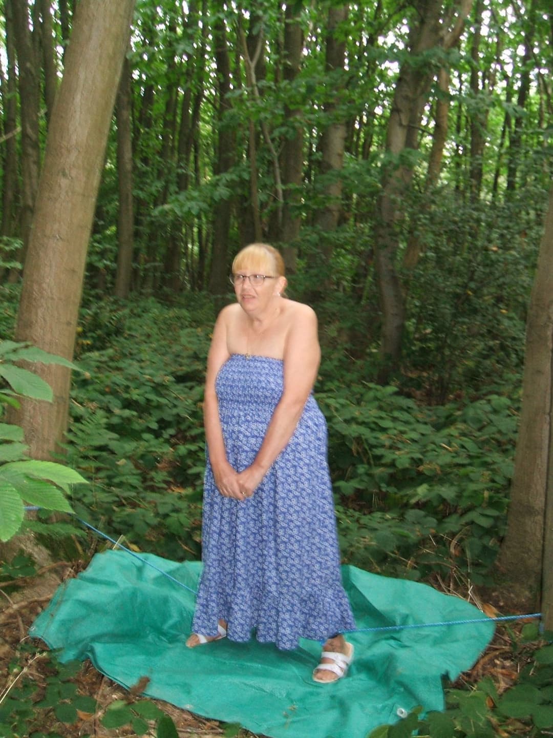 Submissive UKSlutSusan Stripped & Tied Naked in Local Woods