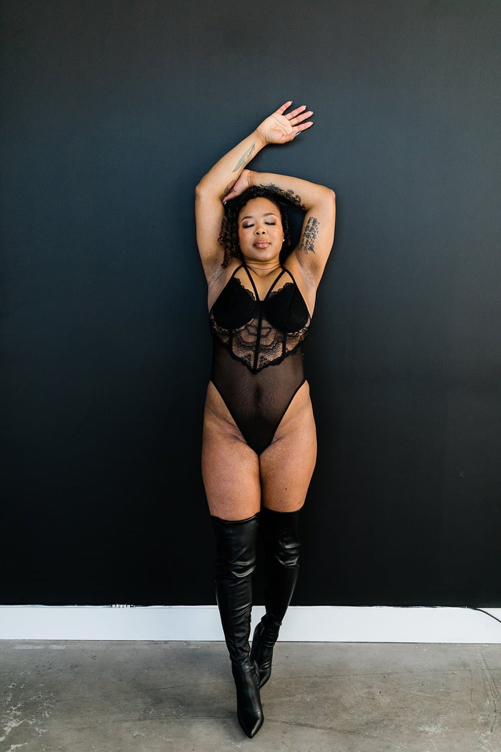 An Indoor Boudoir with Sheer Fabric