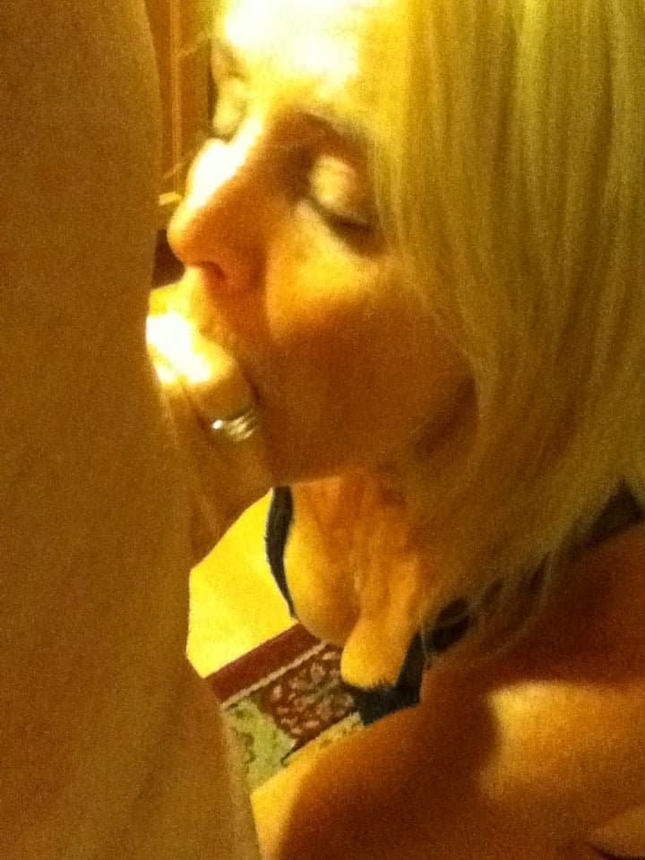 Blonde Granny Sucks Cock!