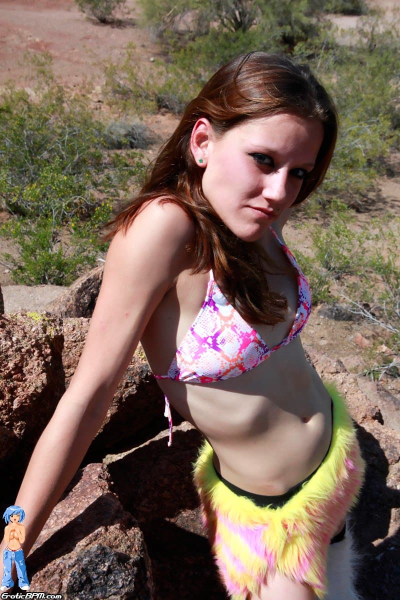 Click to view full size Brunette huge purple dildo