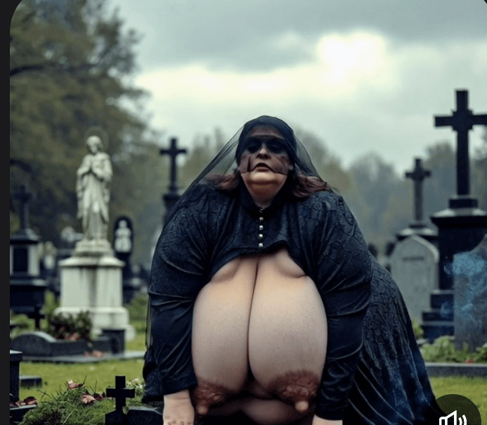 Several fat cemetery Queens to worship .. with several hidden goodies
