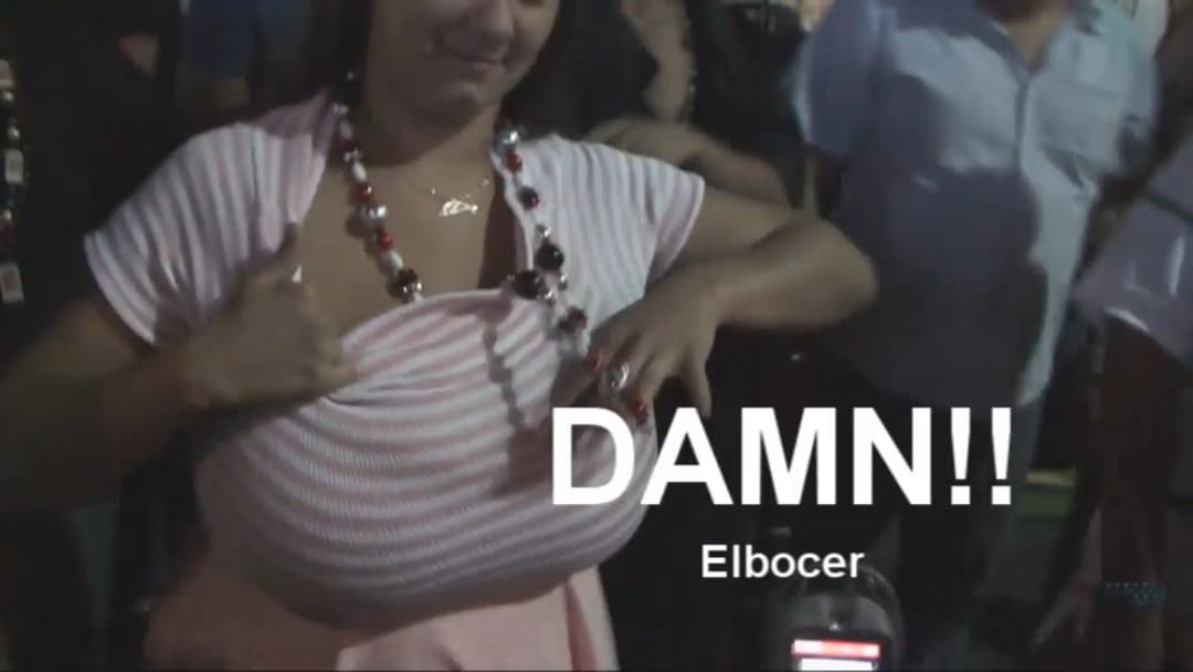 Classic: MAMMOTH Juggs flashed at Mardi Gras!!