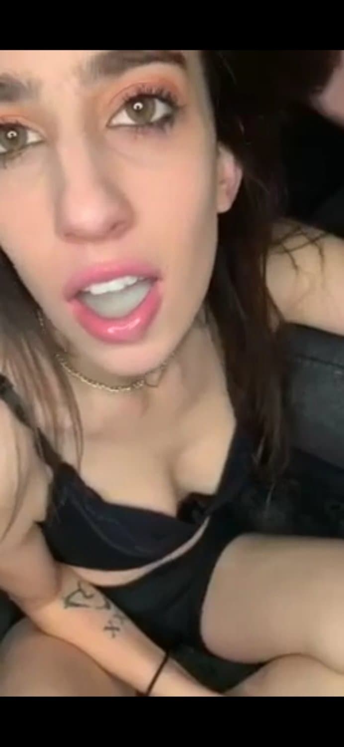 Model gets a mouthful of cum. Swallowed ???