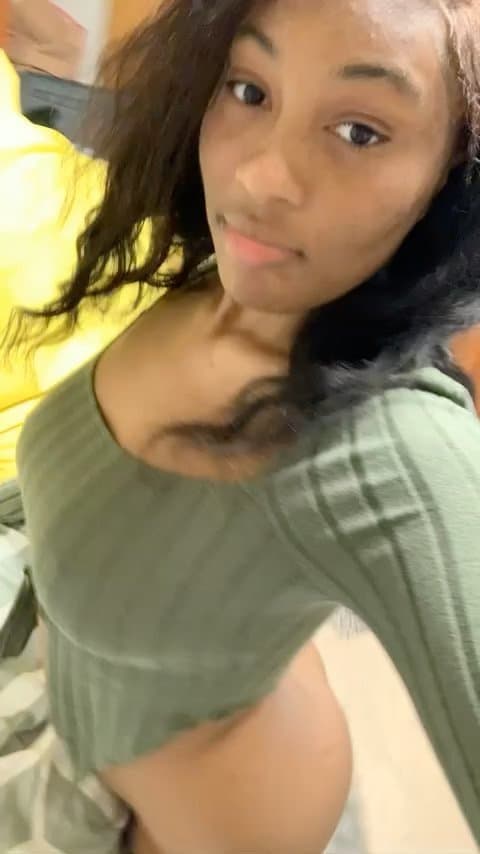 Ebony licks her toilet