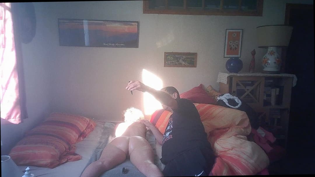 Mature Nurse Solange coming for massage and caught by  4 hidden cams !