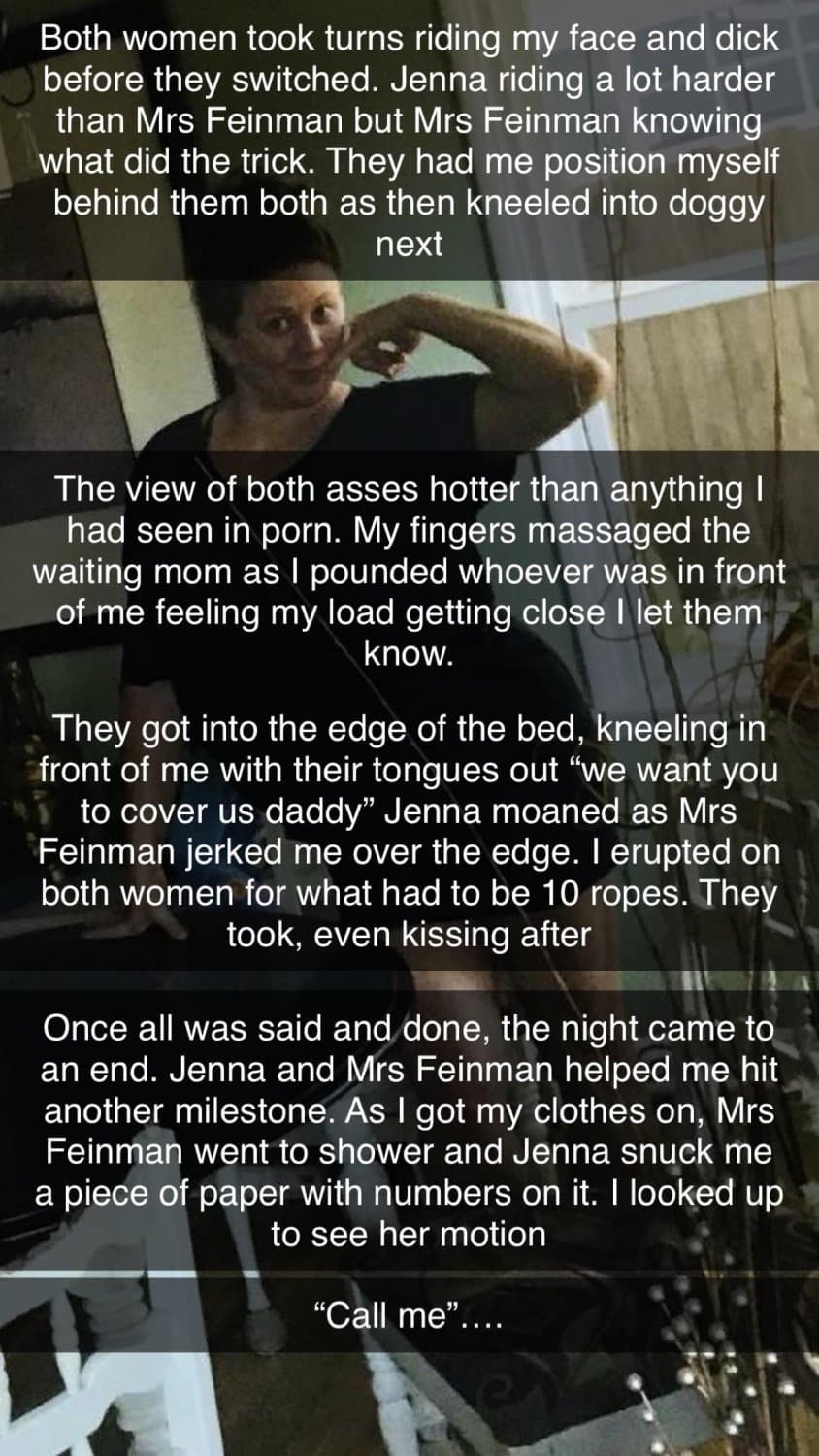 Best friends mom threesome caption story