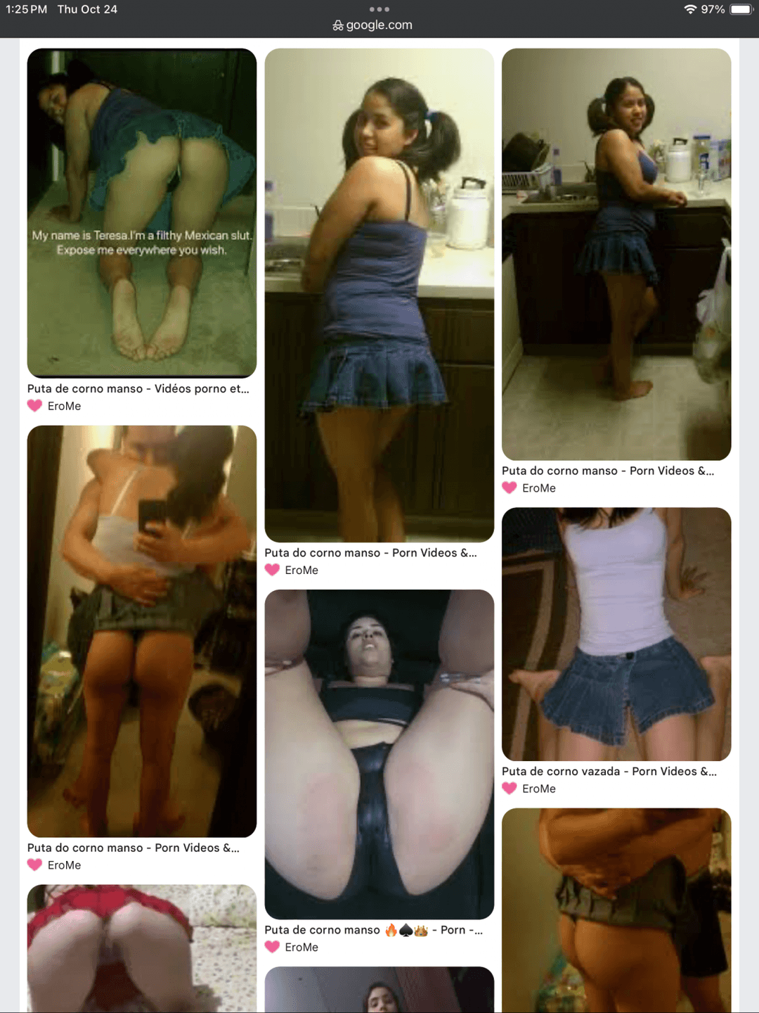 Slut posted here is fully searchable on google